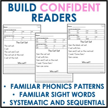 Kindergarten & 1st Grade Decodable Passages - UFLI Scope and Sequence - 3 Levels, image 2