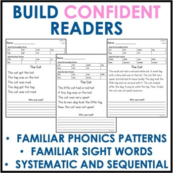 Kindergarten & 1st Grade Decodable Passages - IMSE Aligned - Science of Reading, image 2