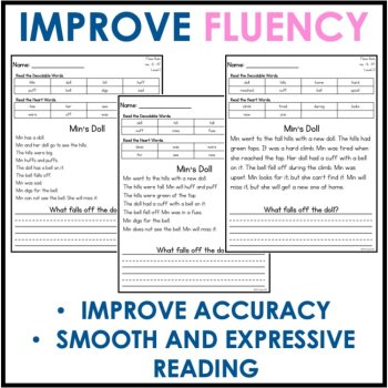 Kindergarten & 1st Grade Decodable Passages - IMSE Aligned - Science of Reading, image 3