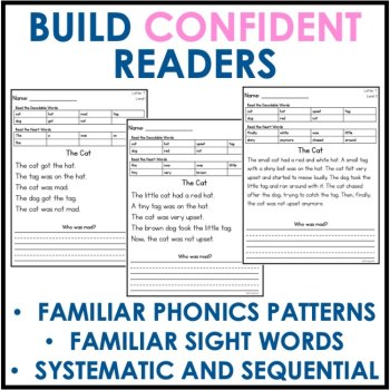 Kindergarten Decodable Readers and Passages - IMSE Aligned - Science of Reading, image 4