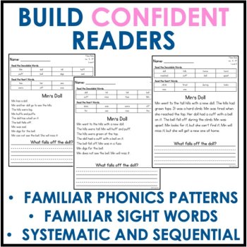 Set #2 Decodable Passages w/ Comprehension Questions - IMSE - Science of Reading, image 2