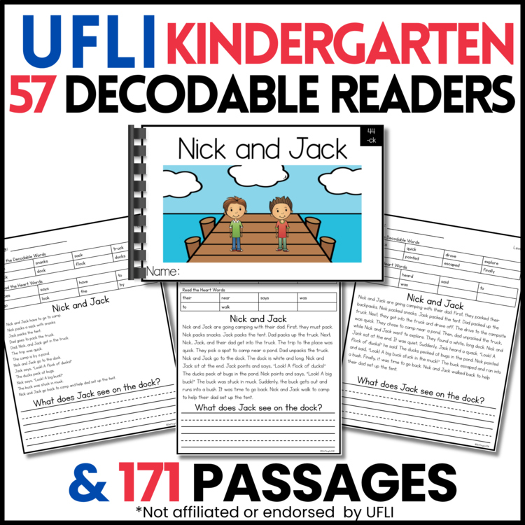 Kindergarten Decodable Readers & Passages - UFLI Scope & Sequence
