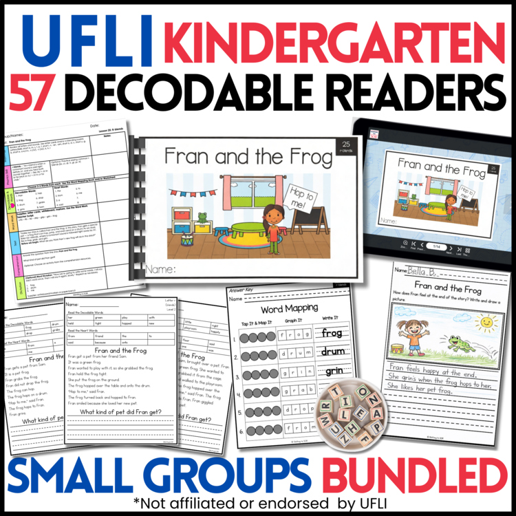 Kindergarten Decodable Readers - Small Group Activities - UFLI Scope - Bundle