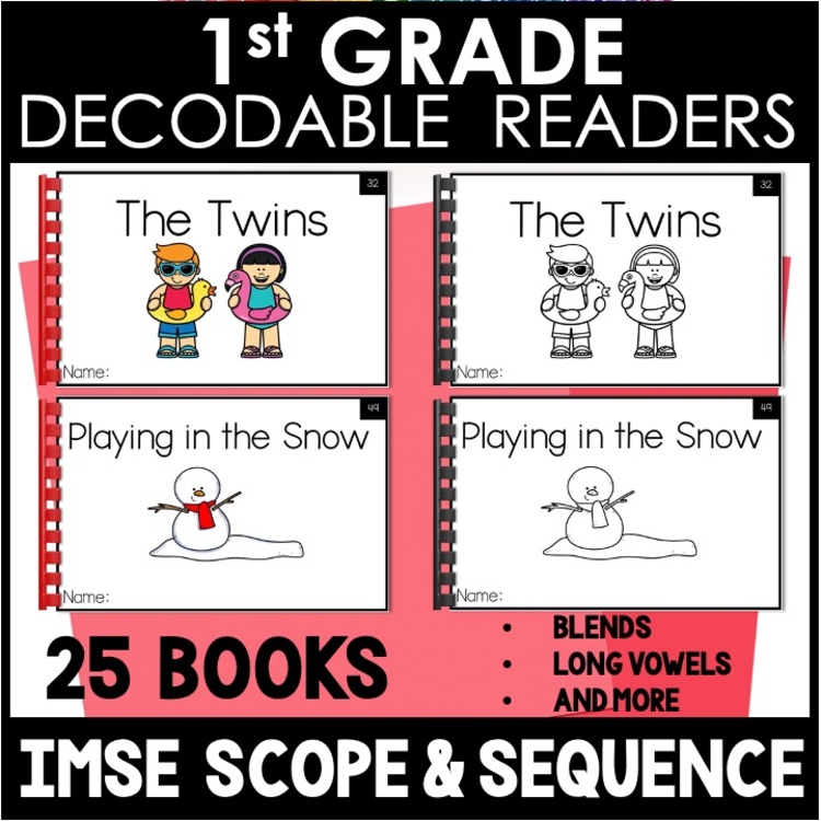 1st Grade Decodable Readers - IMSE Aligned - Science of Reading - First Grade