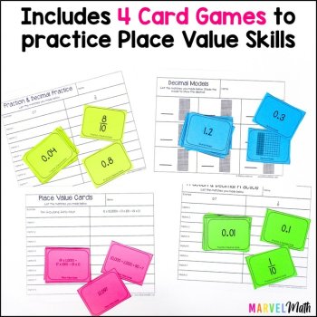 Place Value Card Games Bundle Decimals, Expanded Notation & more, image 2