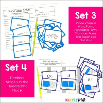Place Value Card Games Bundle Decimals, Expanded Notation & more, image 4