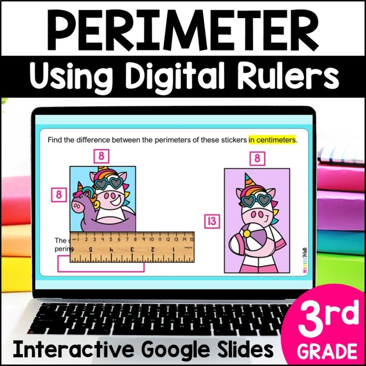 Finding the Perimeter of Rectangles with a Ruler - Digital Ruler Perimeter