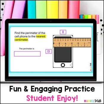 Finding the Perimeter of Rectangles with a Ruler - Digital Ruler Perimeter, image 3
