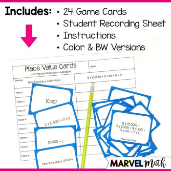 Place Value Game: Expanded Notation, Standard Form, Word Form, Expanded Form, image 2
