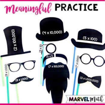 Expanded Notation Photo Booth Props for 3rd, 4th, and 5th Grades, image 4
