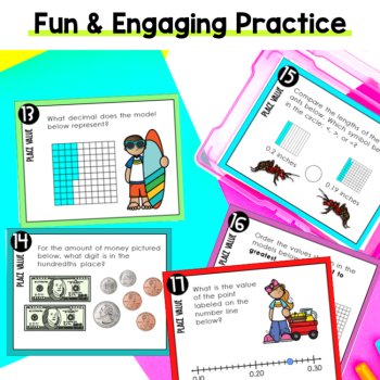 Place Value Task Cards 4th Grade TEKS - Place Value STAAR Review, image 2