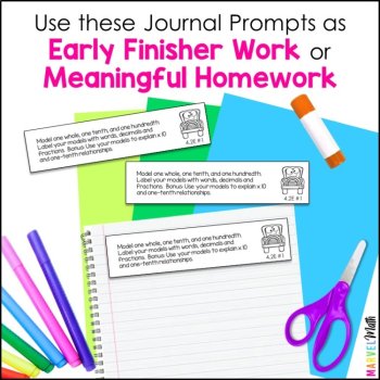 4th Grade Place Value TEKS Journal Prompts, image 2