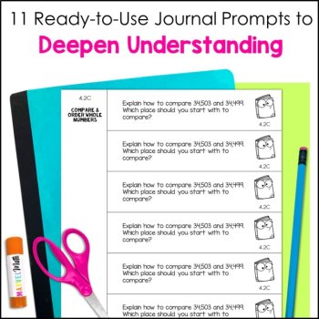 4th Grade Place Value TEKS Journal Prompts, image 3