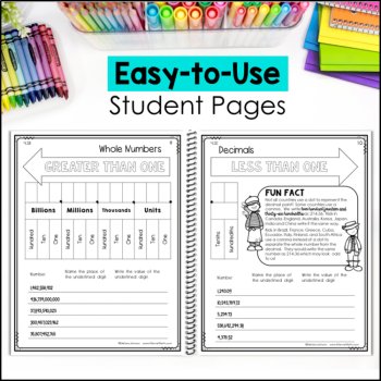 Place Value Notebook 4th Grade TEKS - Decimals and Whole Numbers, image 4