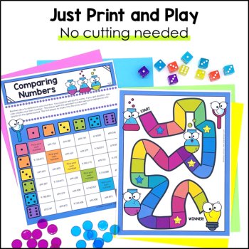 Place Value No Prep Games - 4th Grade TEKS - Fun Math Station Games, image 3