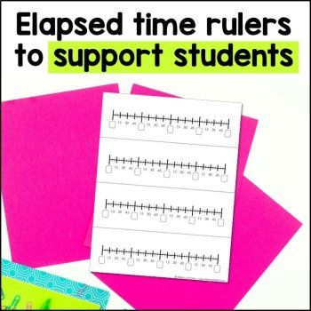 Elapsed Time Word Problems with Elapsed Time Number Line, image 3