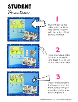 Subtraction with Regrouping Bundle by Marvel Math, image 2