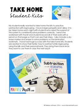 Subtraction with Regrouping Bundle by Marvel Math, image 3