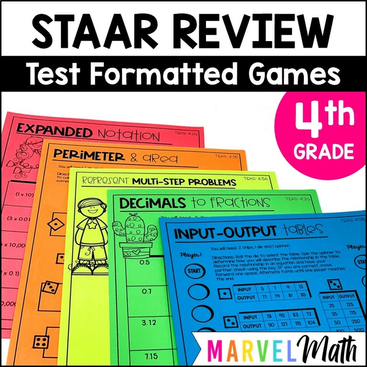 4th Grade Math STAAR Review - Math Test Prep Games