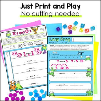 No Prep Multiplication Games & Division Games for Math Stations, image 3