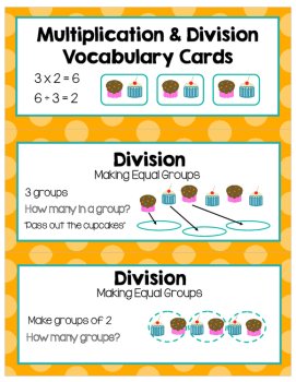 Multiplication and Division Vocabulary Cards by Marvel Math, image 4
