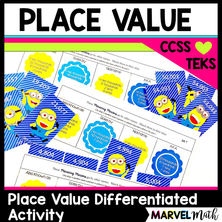 Menacing Minions Place Value by Marvel Math