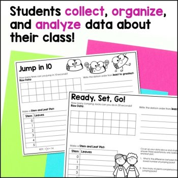 Class Data Book: Dot Plots, Stem-and-Leaf Plots, and more! by Marvel Math, image 2