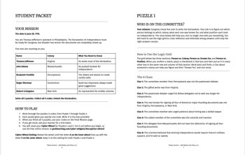 Committee of Five Escape Room: Declaration of Independence Print + Play, image 2