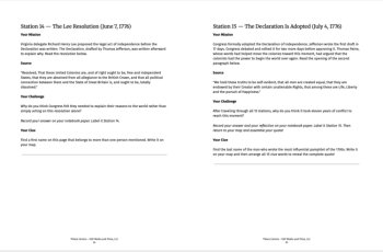 Path to July 4th Declaration of Independence Scavenger Hunt simulation, image 2