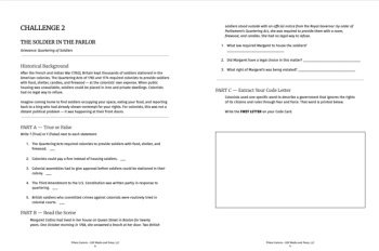 Escape the Kings Tyranny Declaration Escape Room Grievances Activity Grades 3-12, image 2