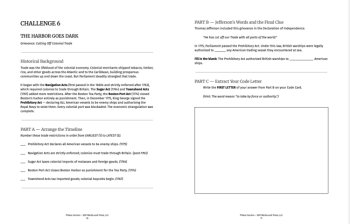 Escape the Kings Tyranny Declaration Escape Room Grievances Activity Grades 3-12, image 3