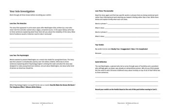 American Myth Investigators: George Washington & Betsy Ross Tall Tales Analysis, image 2