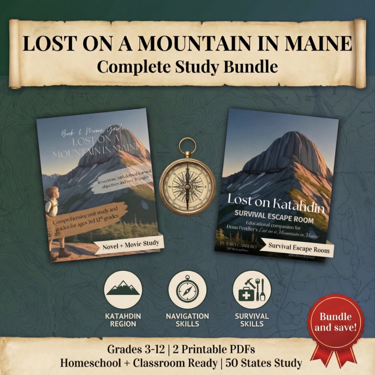 Survival Escape Room + Project-Based Novel Study for Lost on a Mountain in Maine