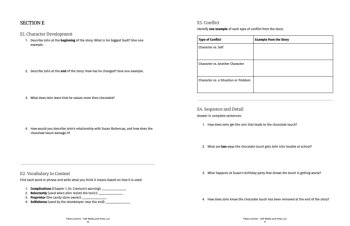 The Chocolate Touch Analysis & Comprehension Guide | Grades K–8, image 4