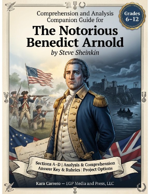 The Notorious Benedict Arnold Novel Companion Guide for grades 6-12