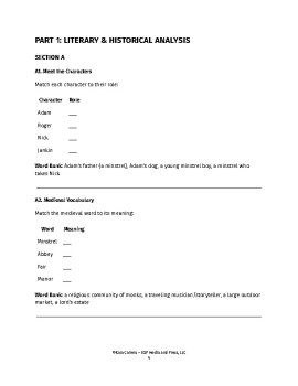 Adam of the Road — Comprehension and Analysis Companion Guide, image 4
