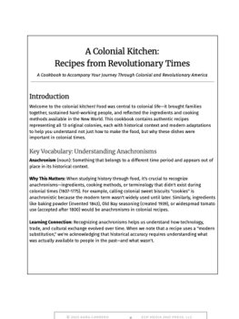 A Colonial and Revolutionary Kitchen Cookbook w/ American History Projects, image 2