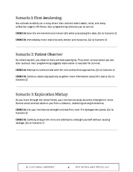 The Wild Robot Elementary Pick Your Own Path Game and Narrative Activity, image 4