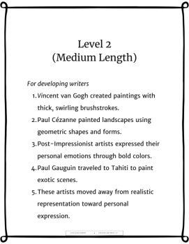 Foundations of Modern Art Copy work and coloring Page Bundle for Grades K-12, image 4