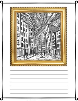 Expressionist Art Movement Copy Work and Coloring Pages for Grades K-12, image 4