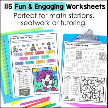 Multiplication Fact Fluency & Division Fact Fluency Bundle - Worksheets, Games +, image 3