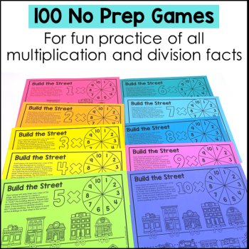 Multiplication Fact Fluency & Division Fact Fluency Bundle - Worksheets, Games +, image 4