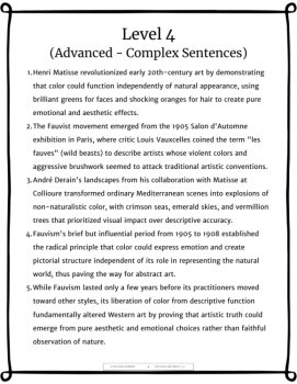 Fauvism Art Copy work and coloring page pack for grades K-12, image 2