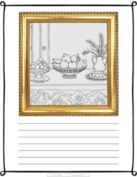 Fauvism Art Copy work and coloring page pack for grades K-12, image 3