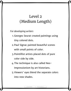 Pointillism Neo-Impressionist Art Copywork Pack, image 3