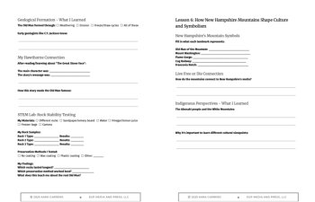 White Mountains Explorer: New Hampshire History, STEM Labs, and Mini Unit Study, image 4