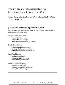 Westward Kitchen Educational Cookbook: Authentic Trail & Frontier Recipes, image 3