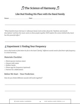 Bud, Not Buddy Novel Study Part 2 with STEM Integration, image 3