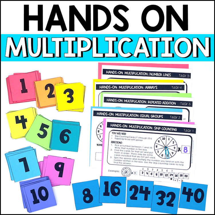 Hands On Multiplication Activities  Arrays, Equal Groups, Jumps on a Number Line