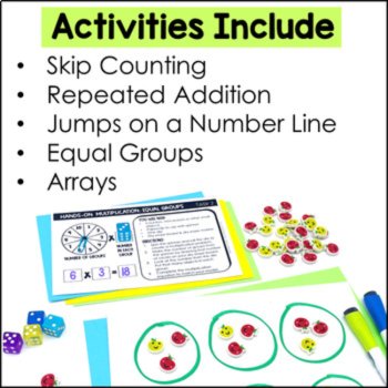 Hands On Multiplication Activities  Arrays, Equal Groups, Jumps on a Number Line, image 4